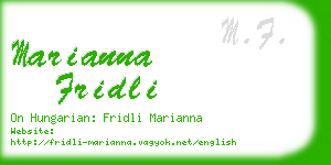 marianna fridli business card